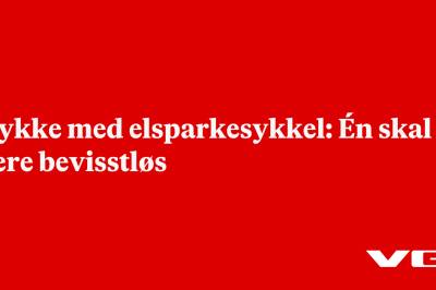 Ulykke med elsparkesykkel: Én skal være bevisstløs