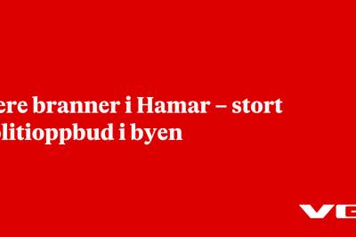 Flere branner i Hamar – stort politioppbud i byen