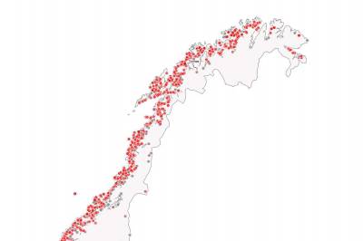 Sjekk kartet over fiskeoppdrett: Så store er utslippene i din fjord