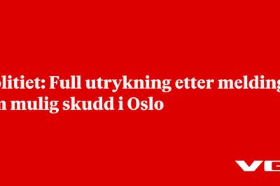 Politiet: Full utrykning etter melding om mulig skudd i Oslo