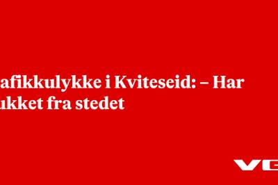 Trafikkulykke i Kviteseid: – Har stukket fra stedet