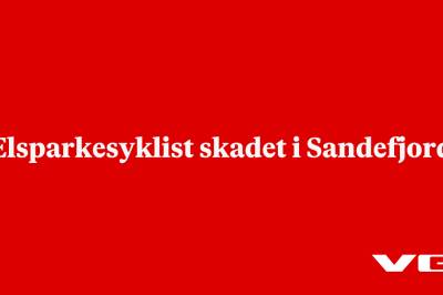Elsparkesyklist skadet i Sandefjord