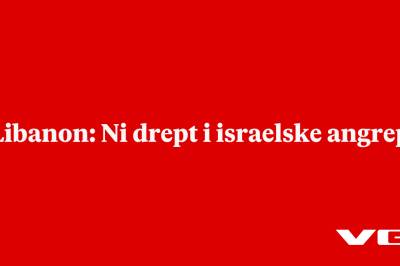 Libanon: Ni drept i israelske angrep
