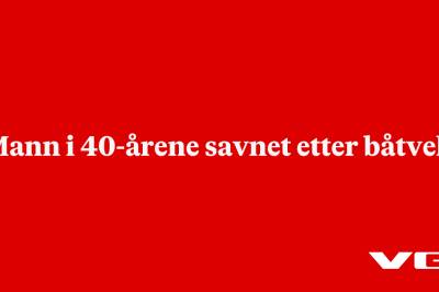 Mann i 40-årene savnet etter båtvelt