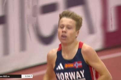 Se rekordløpet til 19 år gamle Håkon Moe Berg: – Han er i kjempeform