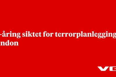 14-åring siktet for terrorplanlegging i London