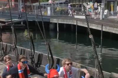 Ror i vikingskip i Tønsberg