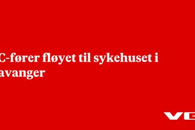 MC-fører fløyet til sykehuset i Stavanger