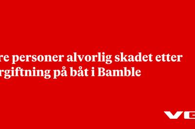 Fire personer alvorlig skadet etter forgiftning på båt i Bamble
