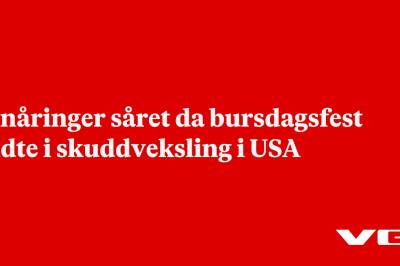 Tenåringer såret da bursdagsfest endte i skuddveksling i USA