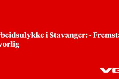 Arbeidsulykke i Stavanger: - Fremstår alvorlig