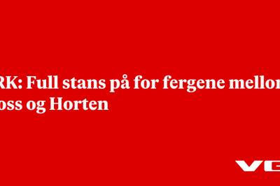 NRK: Full stans på for fergene mellom Moss og Horten