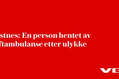Vestnes: En person hentet av luftambulanse etter ulykke