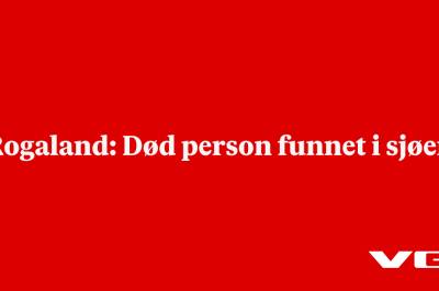 Rogaland: Død person funnet i sjøen 