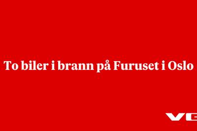 To biler i brann på Furuset i Oslo