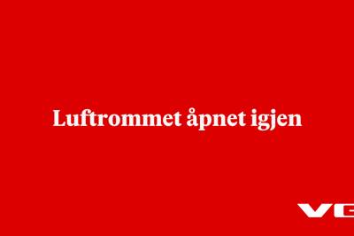 Luftrommet åpnet igjen