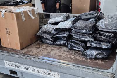 Pakker med kjøkkenredskaper viste seg å være 200 kilo med marihuana