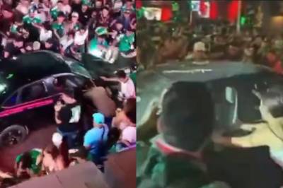 17 personer ble skadet i Mexico etter at en bil kjørte inn i en folkemengde som feiret VM-seieren