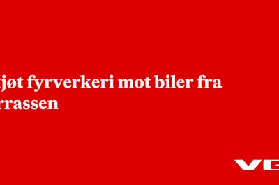 Skjøt fyrverkeri mot biler fra terrassen