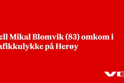 Kjell Mikal Blomvik (83) omkom i trafikkulykke på Herøy