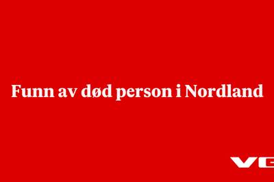 Funn av død person i Nordland