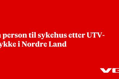 En person til sykehus etter UTV-ulykke i Nordre Land 
