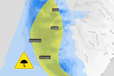 Stor regnmengder: Gult farevarsel for flaum og skred