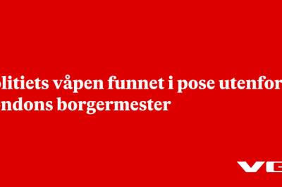 Politiets våpen funnet i pose utenfor Londons borgermester