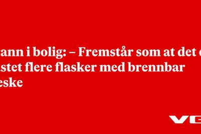 Brann i bolig: – Fremstår som at det er kastet flere flasker med brennbar væske