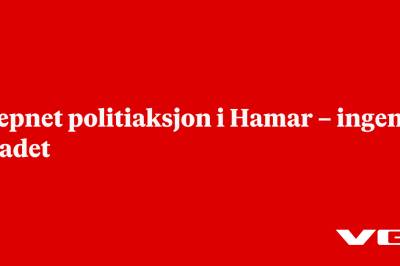 Væpnet politiaksjon i Hamar – ingen skadet