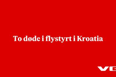 To døde i flystyrt i Kroatia