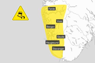 Advarer mot hålkeføre og glatte vinterferieveier