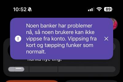 Vipps har problemer
