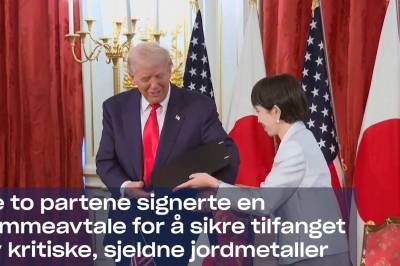 Signerte avtale om sjeldne jordmetaller: – Vi har plutselig blitt veldig gode venner