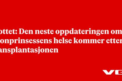 Slottet: Den neste oppdateringen om kronprinsessens helse kommer etter transplantasjonen