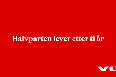 Halvparten lever etter ti år
