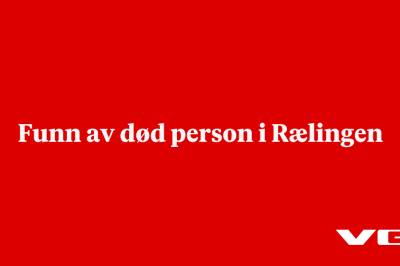 Funn av død person i Rælingen