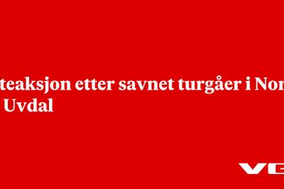 Leteaksjon etter savnet turgåer i Nore og Uvdal