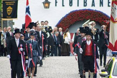 17. mai-morgen fra Festplassen i Bergen