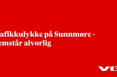 Trafikkulykke på Sunnmøre - fremstår alvorlig