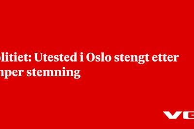 Politiet: Utested i Oslo stengt etter amper stemning