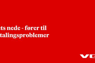 Nets nede - fører til betalingsproblemer