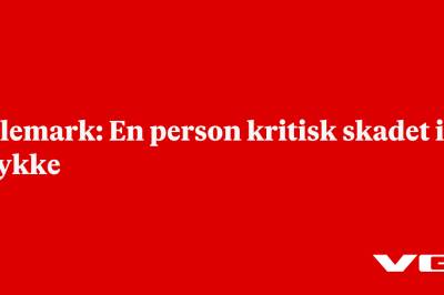 Telemark: En person kritisk skadet i ulykke