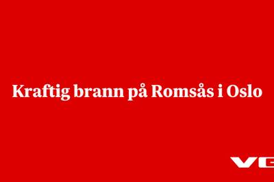 Brann på Romsås i Oslo