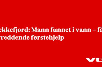 Flekkefjord: Mann funnet i vann – får livreddende førstehjelp