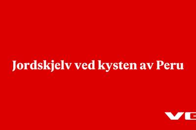 Jordskjelv ved kysten av Peru