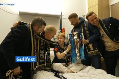 Viking stoppet innom sykehuset etter kampen