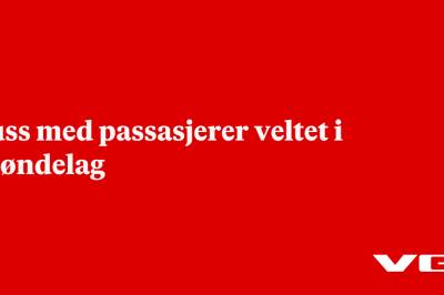 Buss med passasjerer veltet i Trøndelag