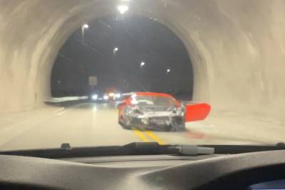 Lamborghini-smell ved Tusenfryd: Kjørte rett i tunnelveggen