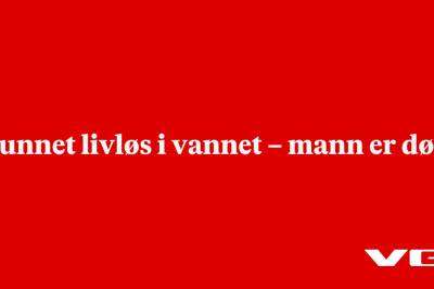 Funnet livløs i vannet – mann er død